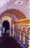 interior of entrance to shrine in Sri Lanka.