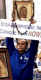 Catholic protesting about the film